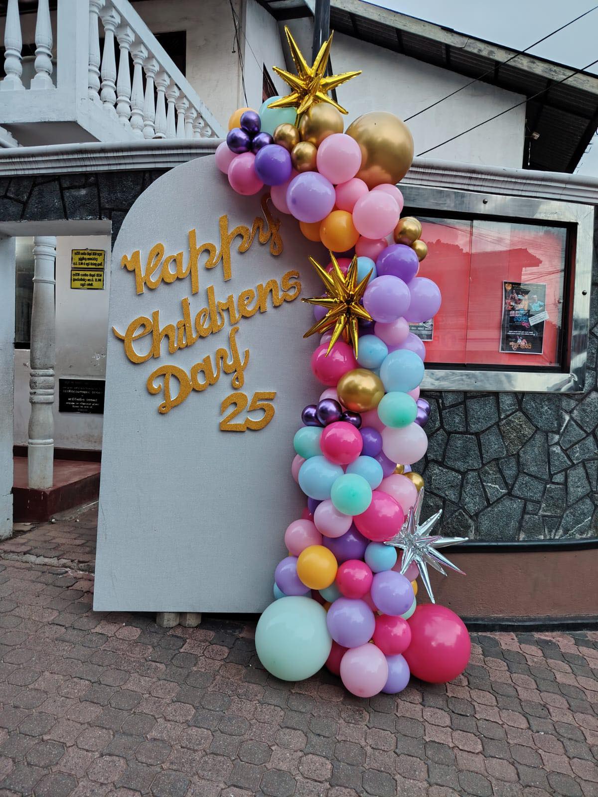 Children’s Day event balloon decoration and colorful setup