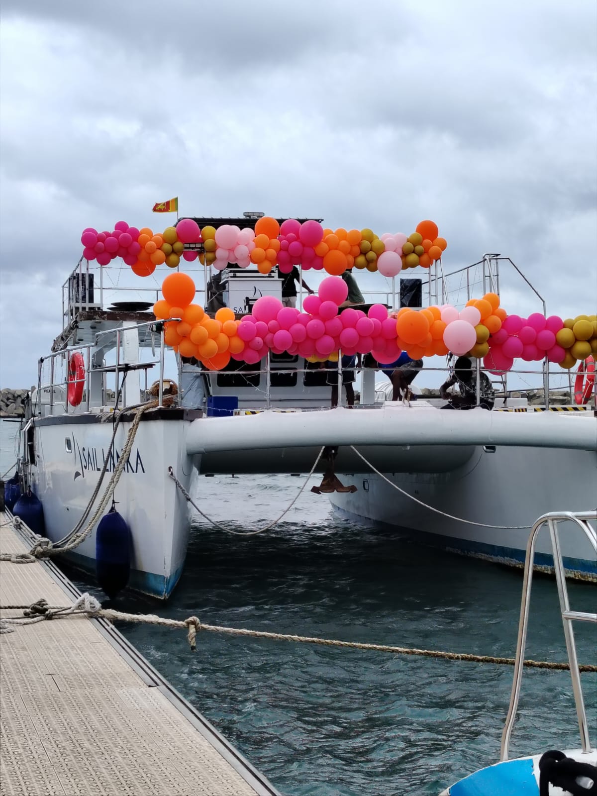 Balloons Decorations on a yacht